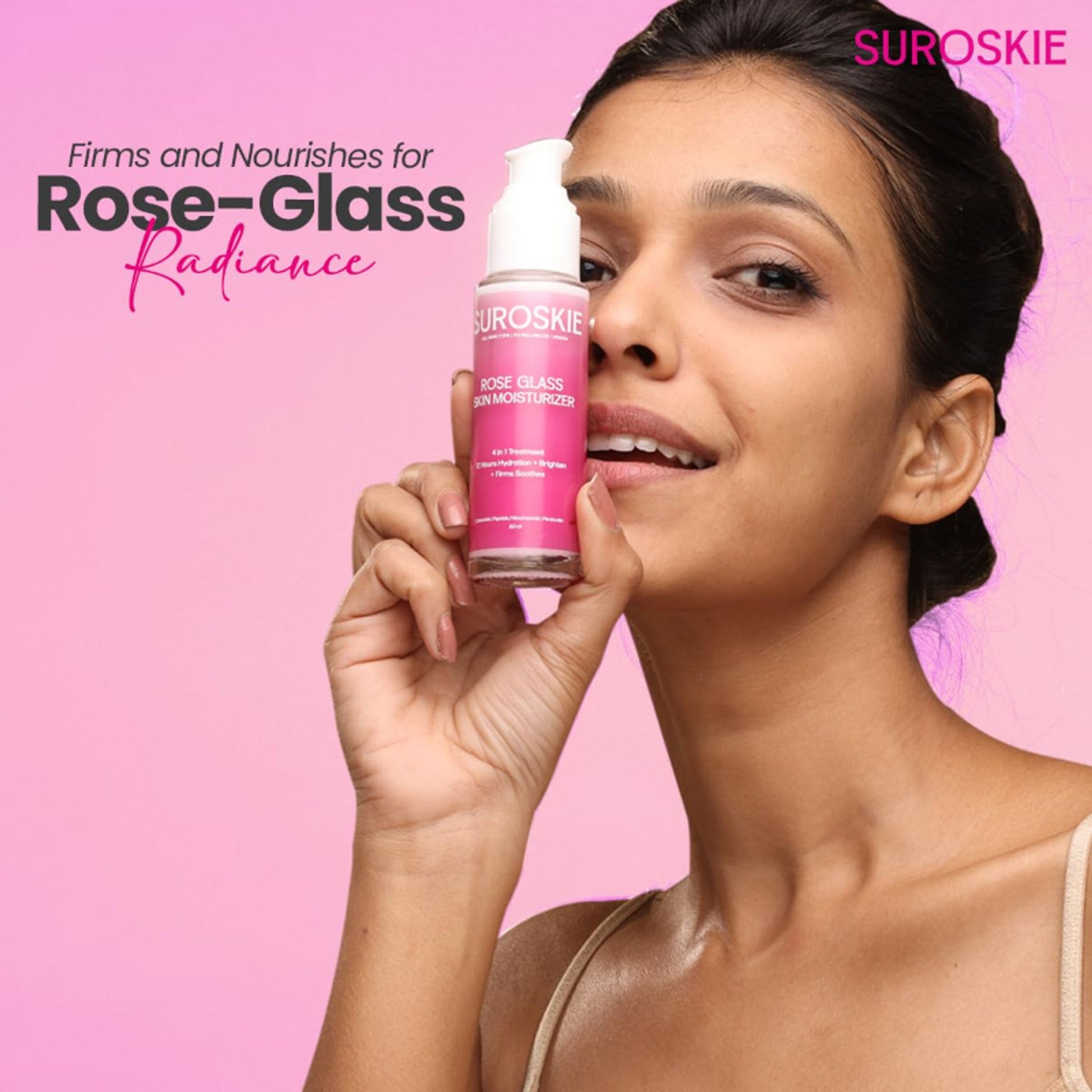 SUROSKIE Rose Glass Skin Moisturizer For Glowing & Hydrated Skin