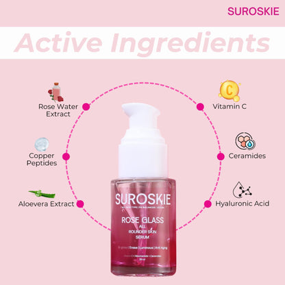SUROSKIE Rose Glass Face Serum For Glowing & Bright Skin