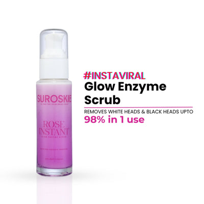 SUROSKIE Rose Enzyme Face Scrub Clears Pores & Brightens Skin
