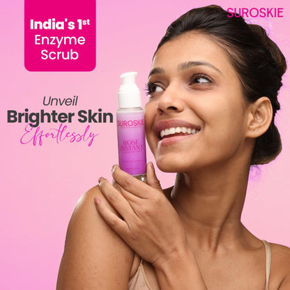 SUROSKIE Rose Enzyme Face Scrub Clears Pores & Brightens Skin