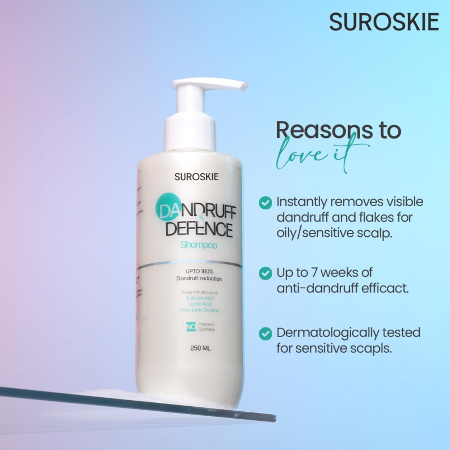 SUROSKIE Anti Dandruff Shampoo For Dandruff & Frizzy Hair