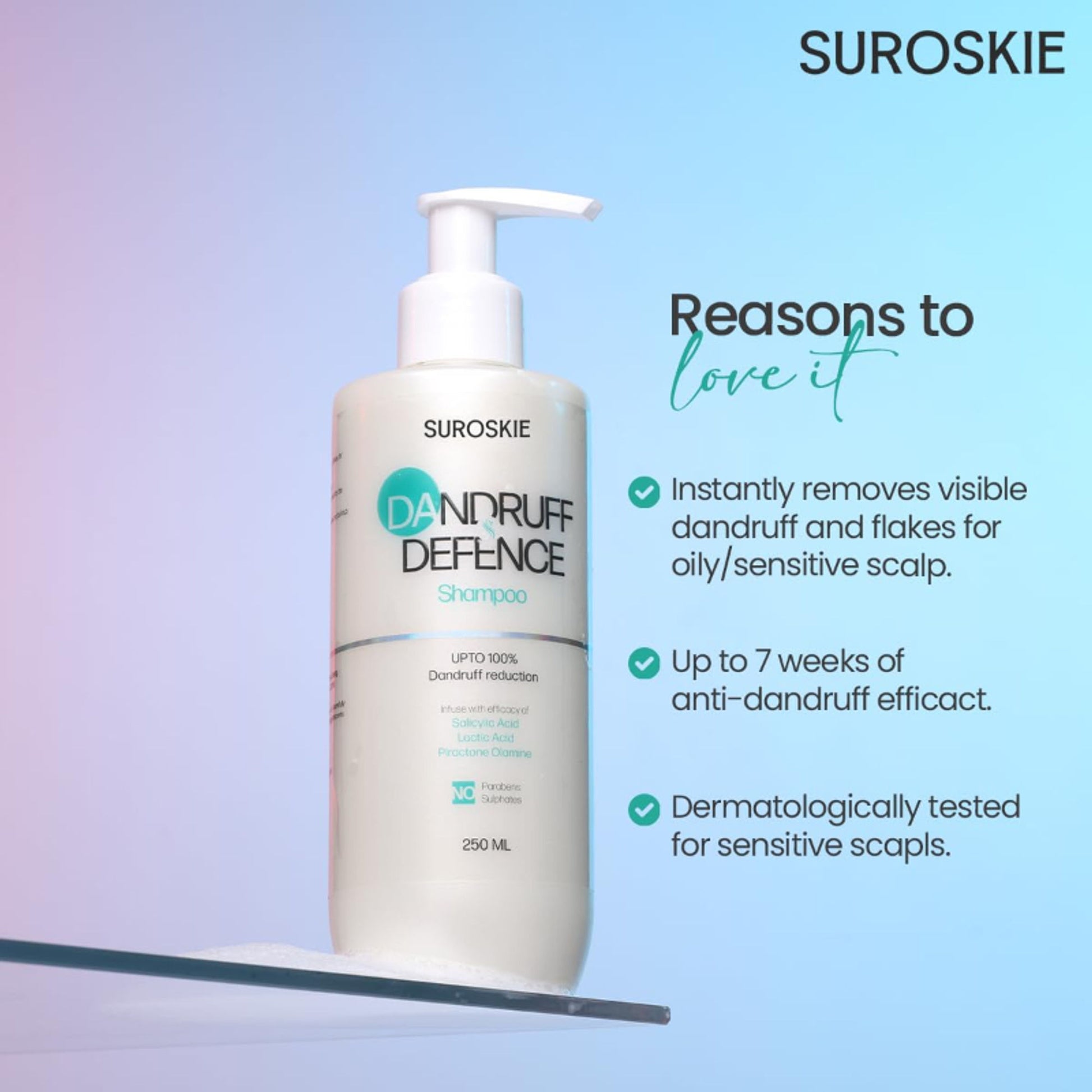 SUROSKIE Anti Dandruff Shampoo For Dandruff & Frizzy Hair