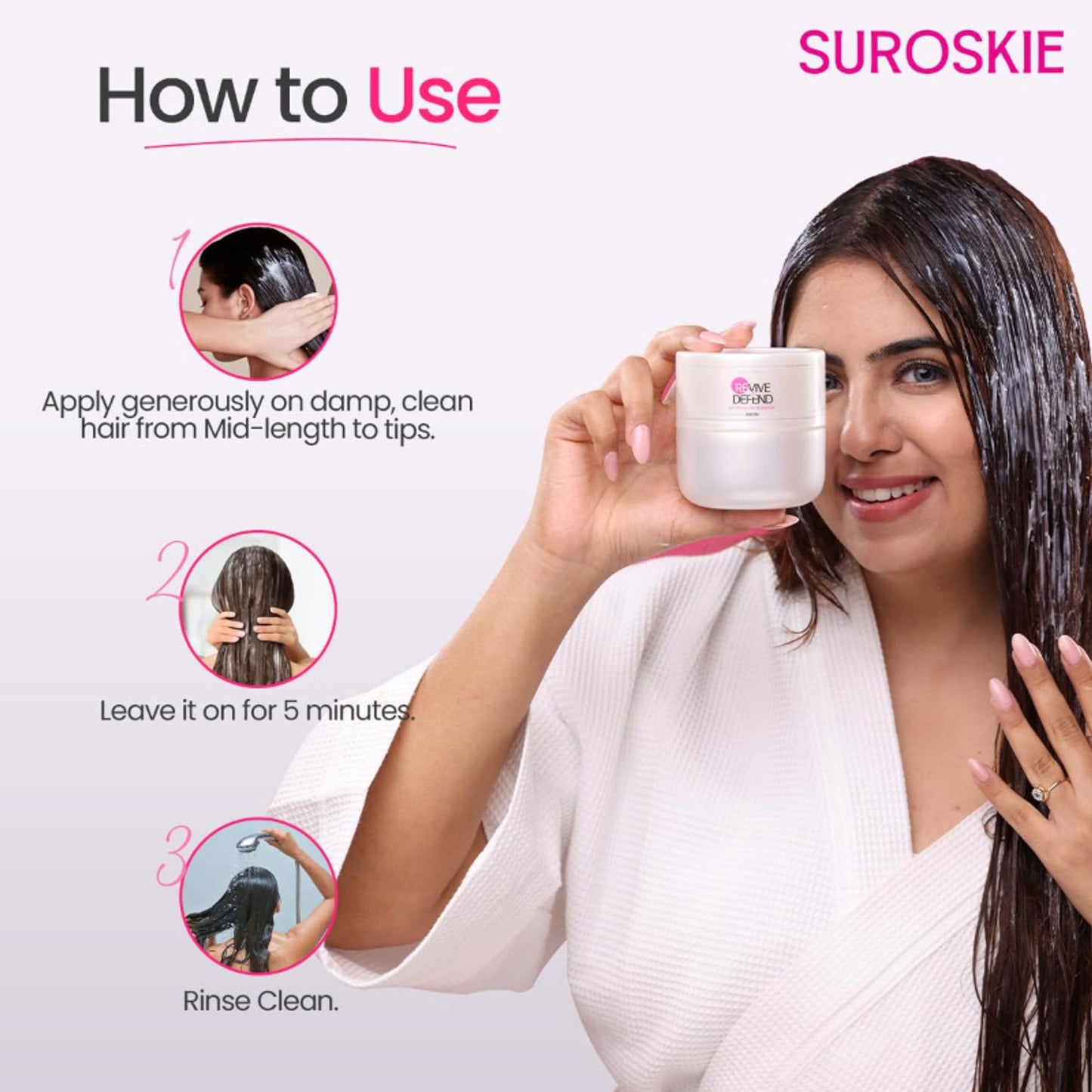 SUROSKIE Revive & Defend Hair Mask For Dry Frizzy & Damaged Hair