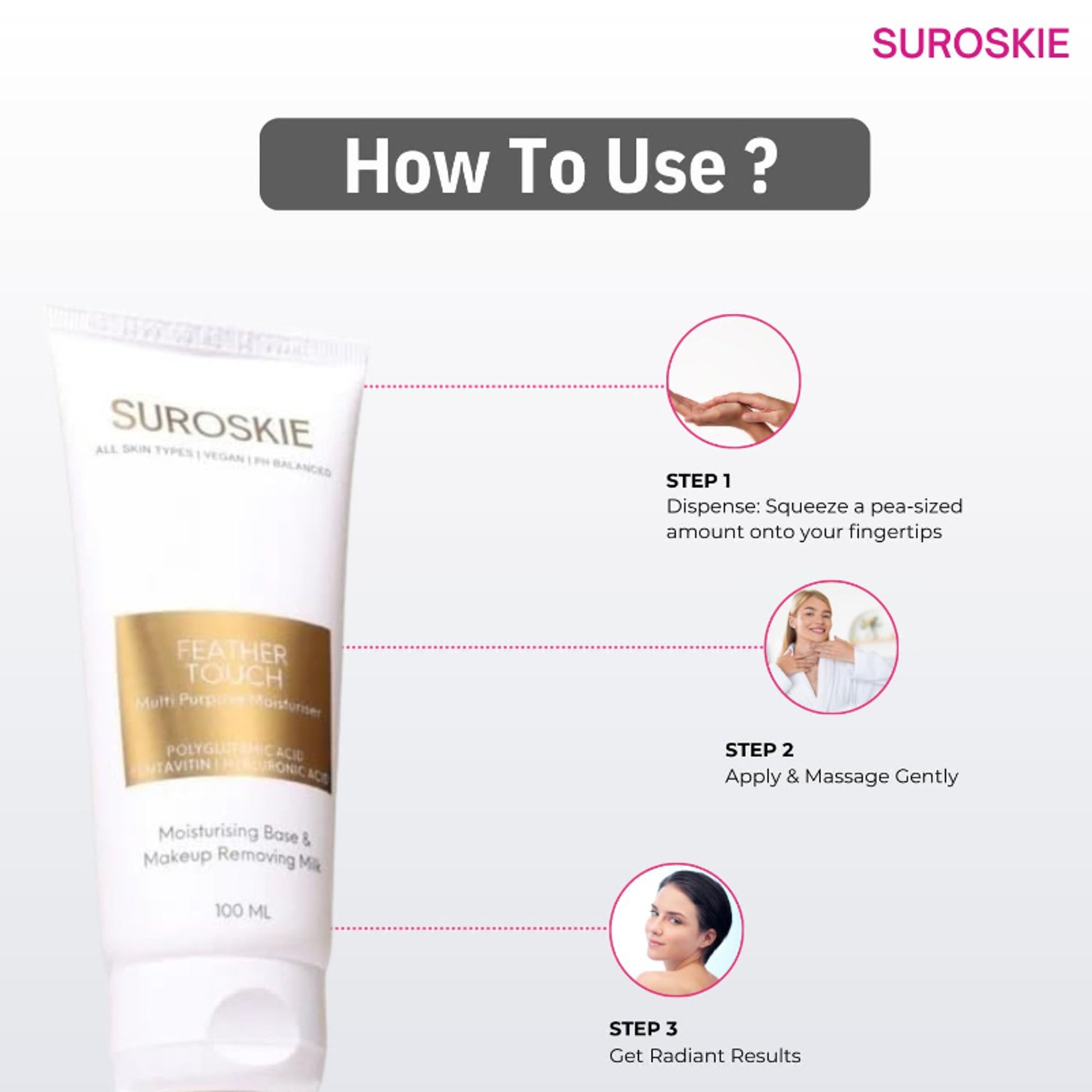 SUROSKIE Feather Touch Moisturizer For Soft & Glowing Skin