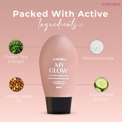 SUROSKIE My Glow All In One Tinted Sunscreen Glowy Finish Light Shade - Light