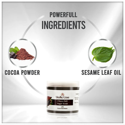 Vedic Line Choco Deli Sugar Scrub With Cocoa Seed Butter