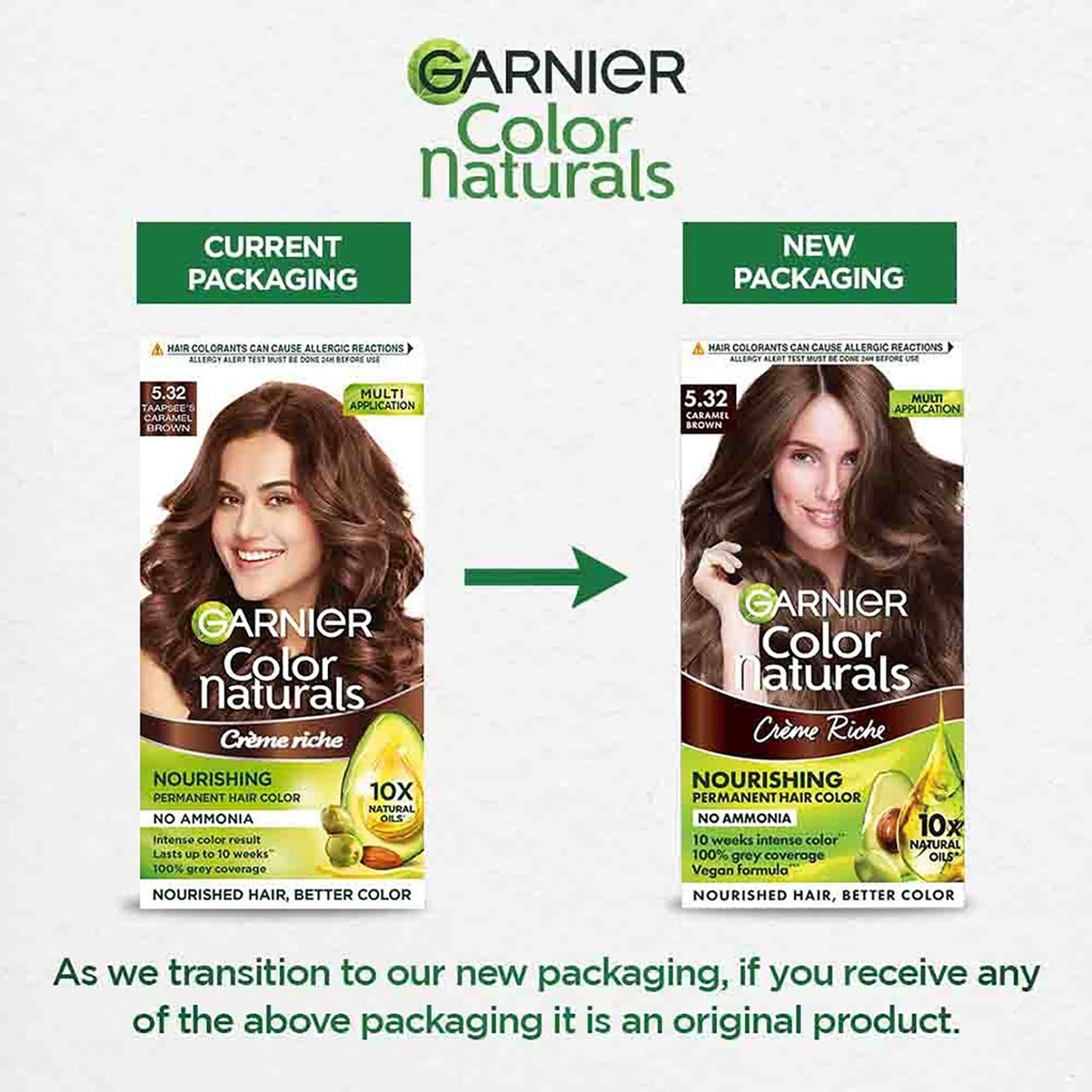 Garnier Hair Colouring Creme,Long-lasting,Smoothness & Shine,Color Naturals,Shade:5.32 Caramel Brown