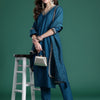 Dhiyona IE Embroidered Sequinned Kurta with Trousers & With Dupatta