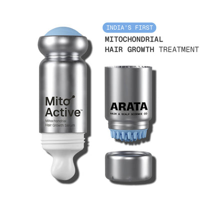 ARATA MitoActive Hair Growth Serum India's First Mitochondrial Hair Growth Serum Reduces Hair Fall