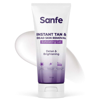 Sanfe Instant Tan & Dead Skin Removal Exfoliating Gel, Removes Dead Skin Body Scrub AHA Exfoliation