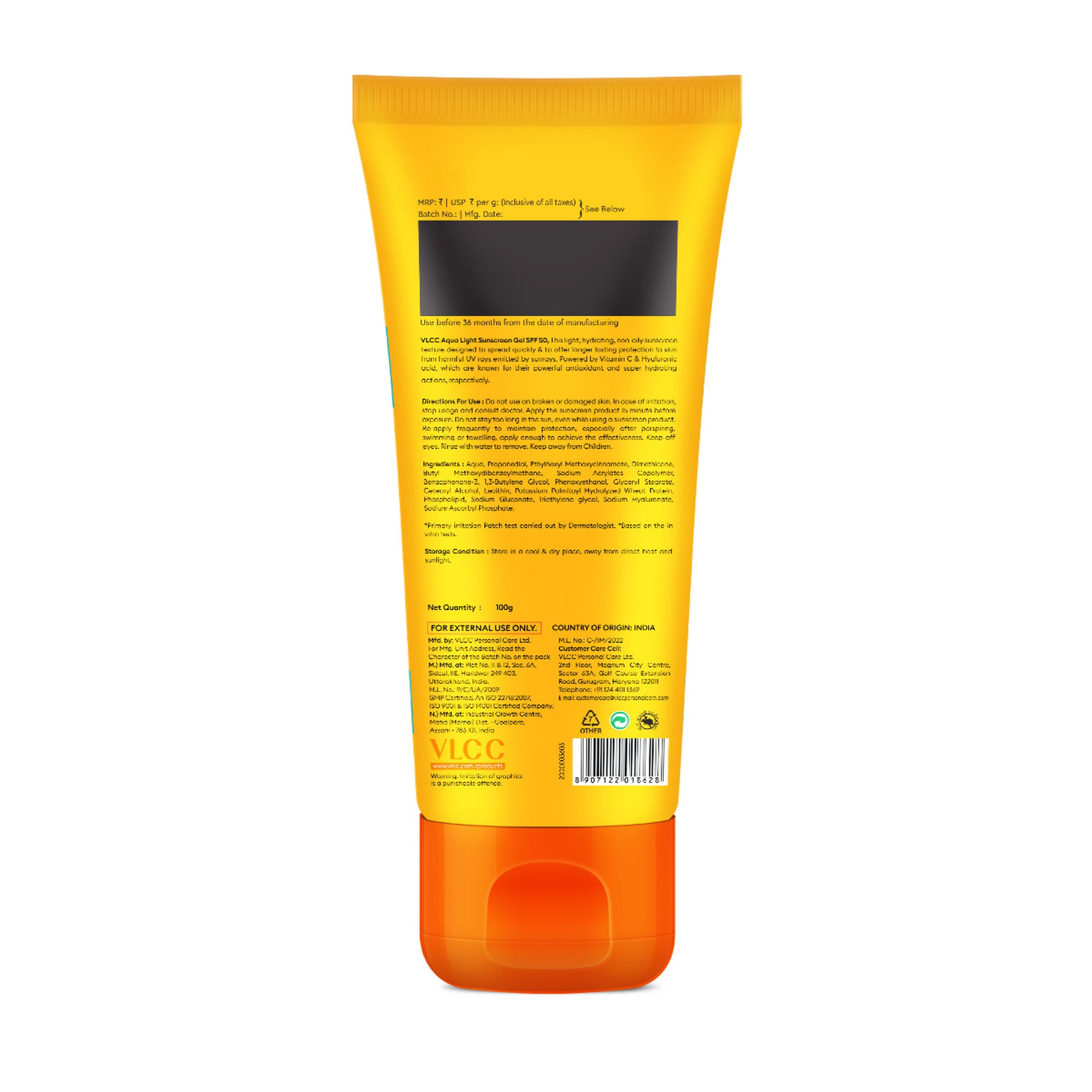 VLCC Aqua Light Sunscreen Gel SPF 70 PA++++
