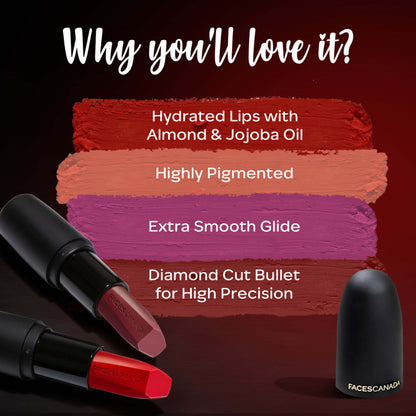 Faces Canada Weightless Matte Finish Lipstick - Hot Plum 24