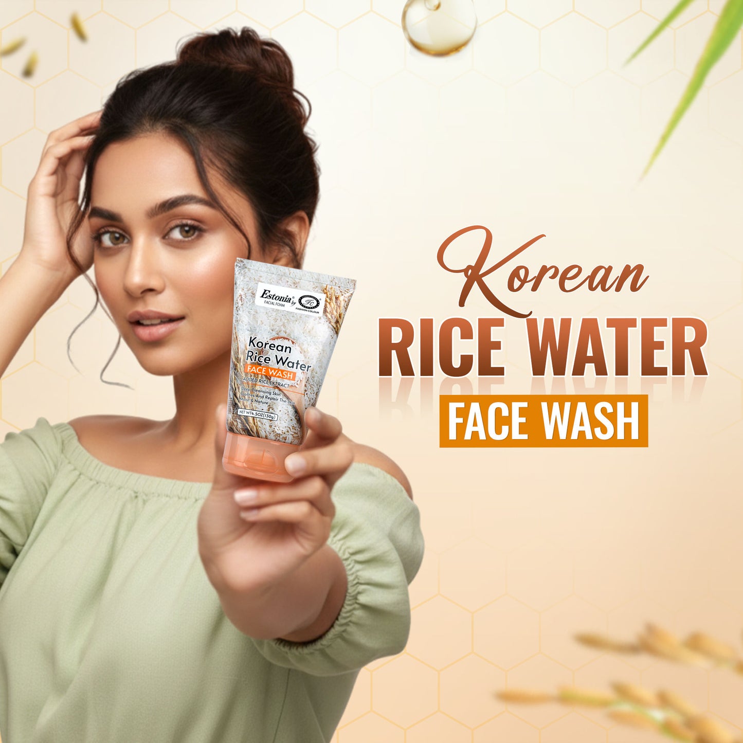 FASHION COLOUR Estonia Korean Rice Water Face Wash