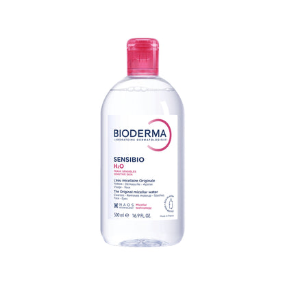 Bioderma Dermatological Micellar Water Sensibio H2O - Gently Removes Makeup Prevents Clogged Pores