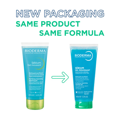 Bioderma Cleanser - Sebium Gel Moussant - Acne Defence Cleanser For Oily Acne Prone Skin