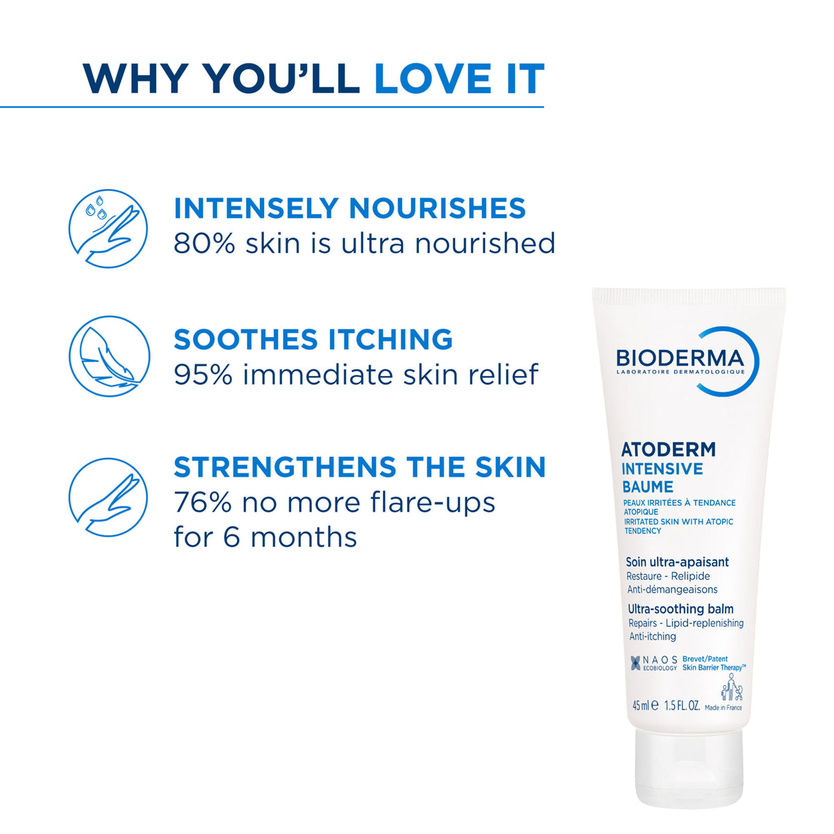 Bioderma Anti-Itching Balm-Atoderm Intensive Baume-Ceramides & Canola Oil-Eczema Prone Skin