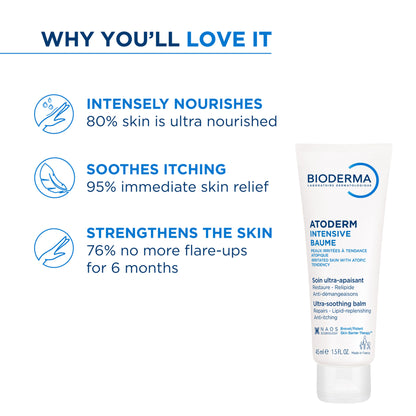 Bioderma Anti-Itching Balm-Atoderm Intensive Baume-Ceramides & Canola Oil-Eczema Prone Skin