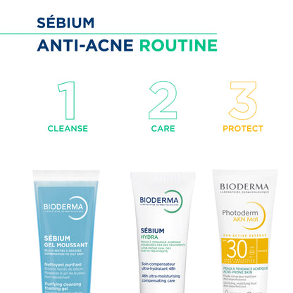 Bioderma Cleanser - Sebium Gel Moussant - Acne Defence Cleanser For Oily Acne Prone Skin