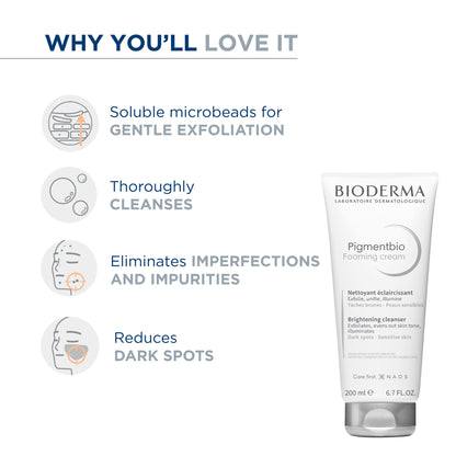 Bioderma Pigmentbio Foaming Cream Brightening Exfoliating Cleanser