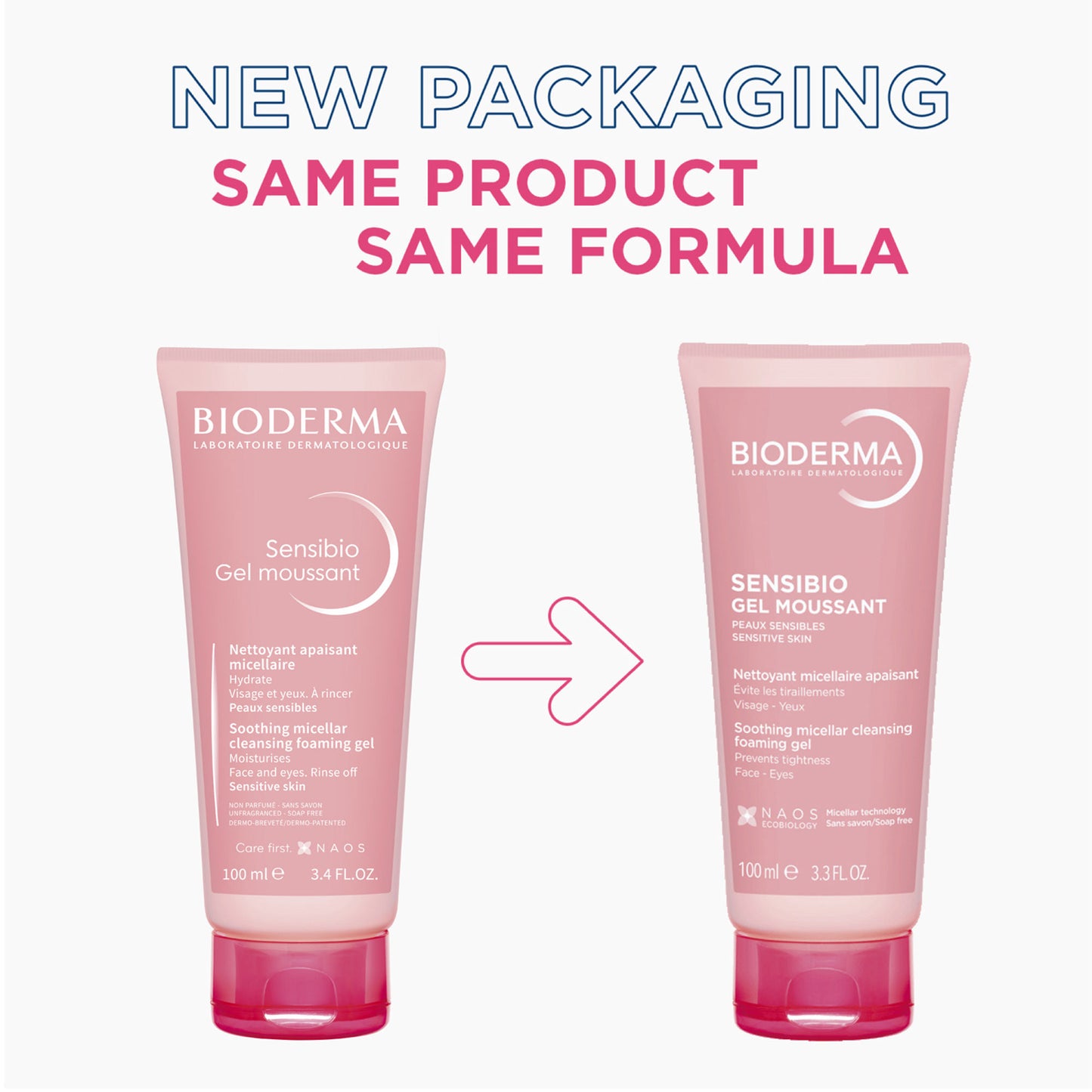 Bioderma Sensibio Gel Moussant SLS Free Cleanser With Vitamin E-24h Hydration-Micellar Gel