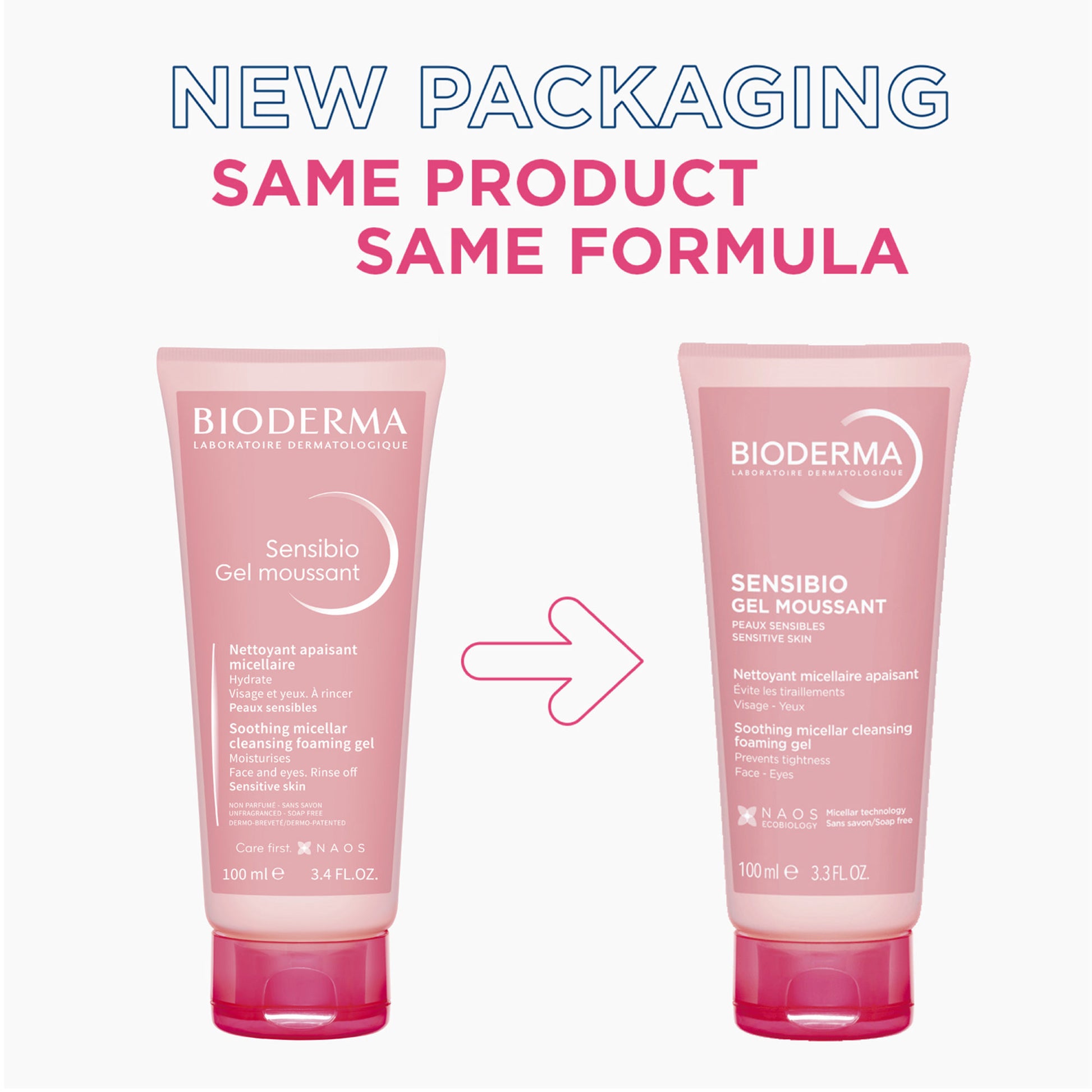 Bioderma Sensibio Gel Moussant SLS Free Cleanser With Vitamin E-24h Hydration-Micellar Gel