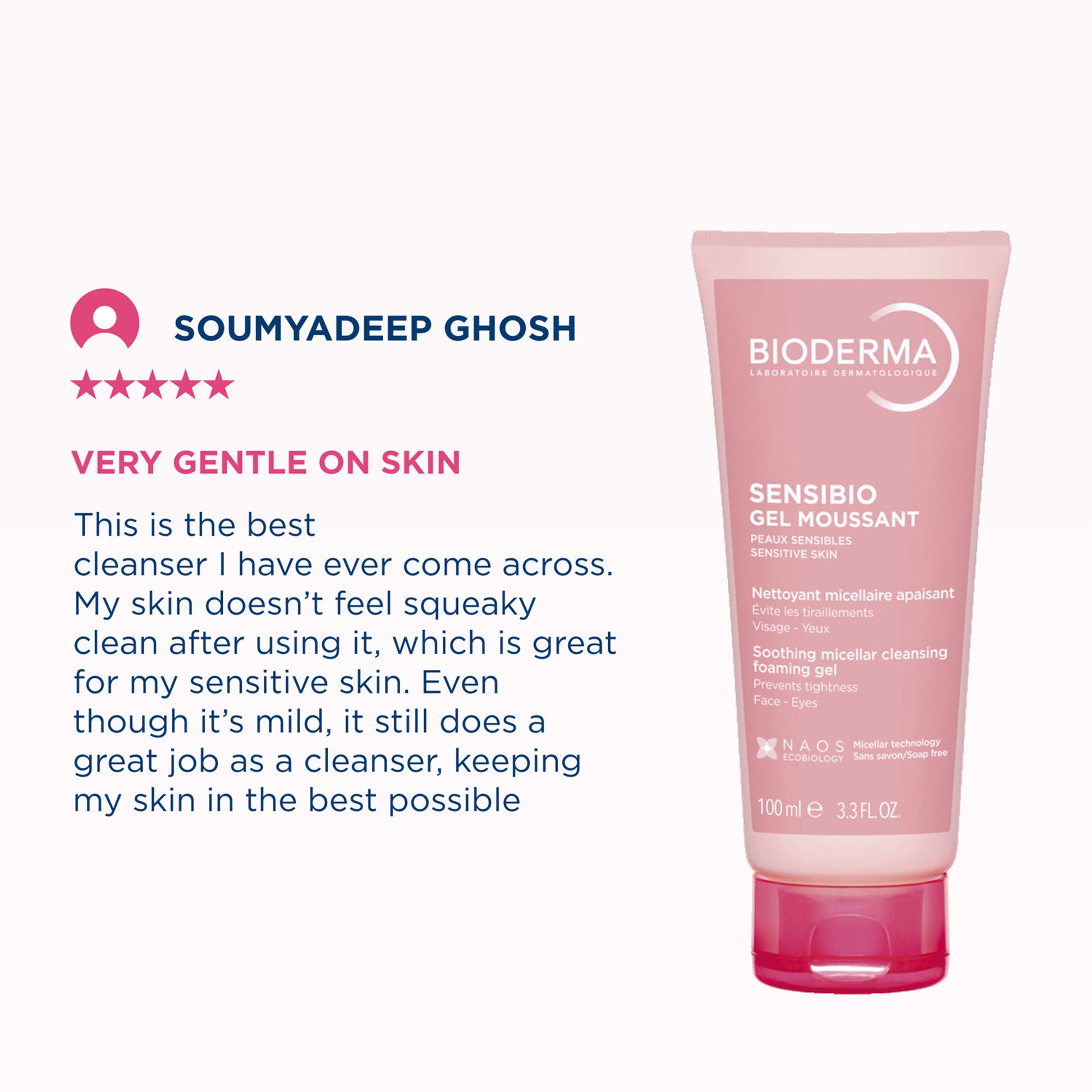 Bioderma Sensibio Gel Moussant SLS Free Cleanser With Vitamin E-24h Hydration-Micellar Gel