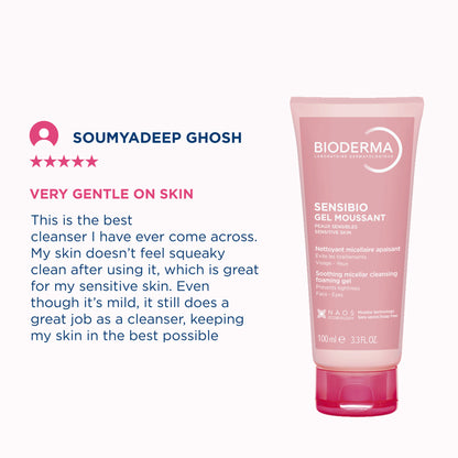 Bioderma Sensibio Gel Moussant SLS Free Cleanser With Vitamin E-24h Hydration-Micellar Gel