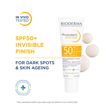 Bioderma Photoderm Spot-Age SPF 50+ PA++++ Anti-Ageing Sunscreen for Dark Spots | In Vivo Tested