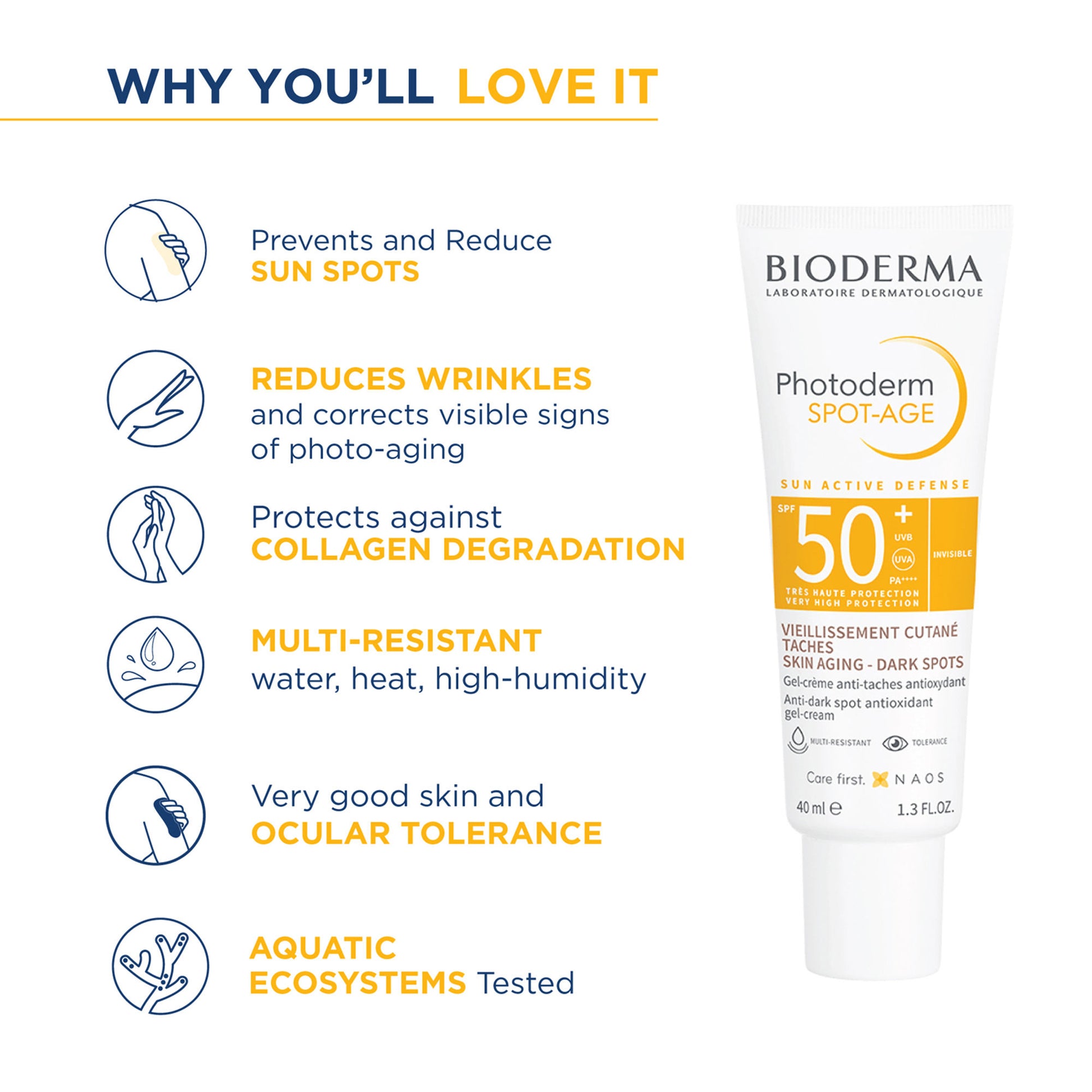 Bioderma Photoderm Spot-Age SPF 50+ PA++++ Anti-Ageing Sunscreen for Dark Spots | In Vivo Tested