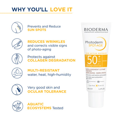 Bioderma Photoderm Spot-Age SPF 50+ PA++++ Anti-Ageing Sunscreen for Dark Spots | In Vivo Tested