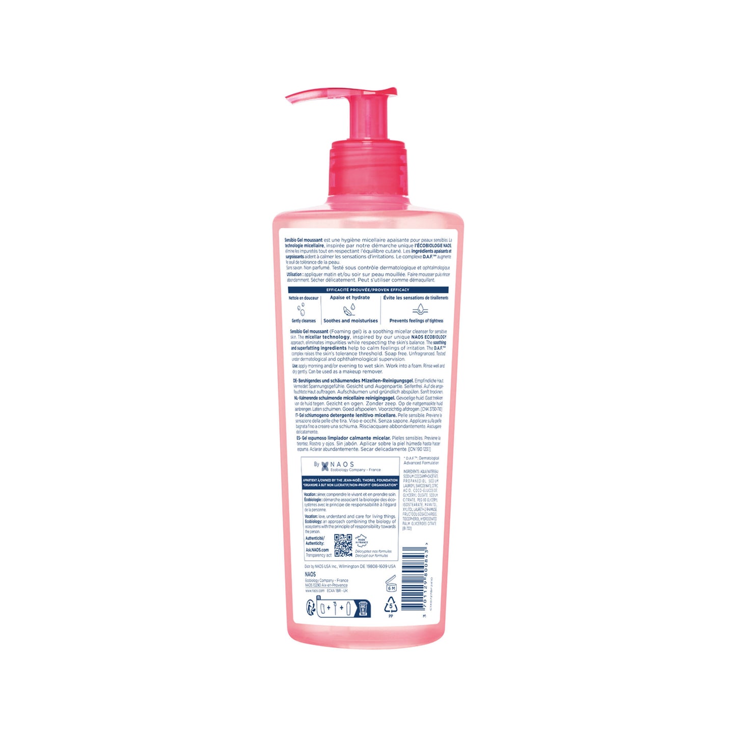 Bioderma Sensibio Gel Moussant SLS Free Cleanser With Vitamin E-24h Hydration-Micellar Gel