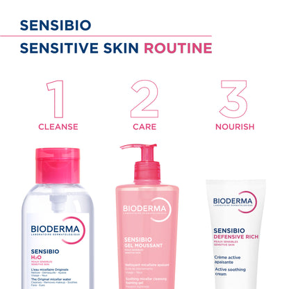 Bioderma Sensibio Gel Moussant SLS Free Cleanser With Vitamin E-24h Hydration-Micellar Gel