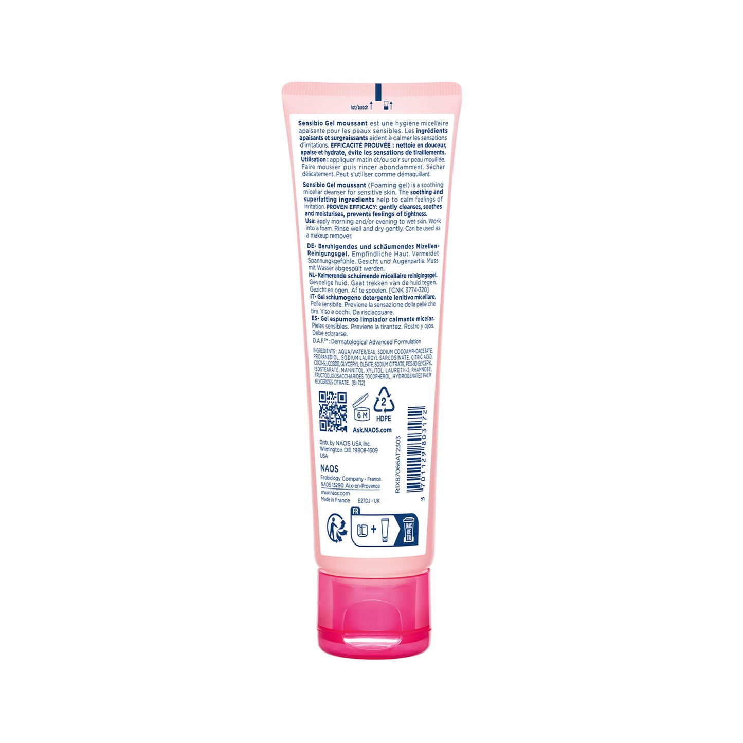 Bioderma Sensibio Gel Moussant SLS Free Cleanser With Vitamin E-24h Hydration-Micellar Gel