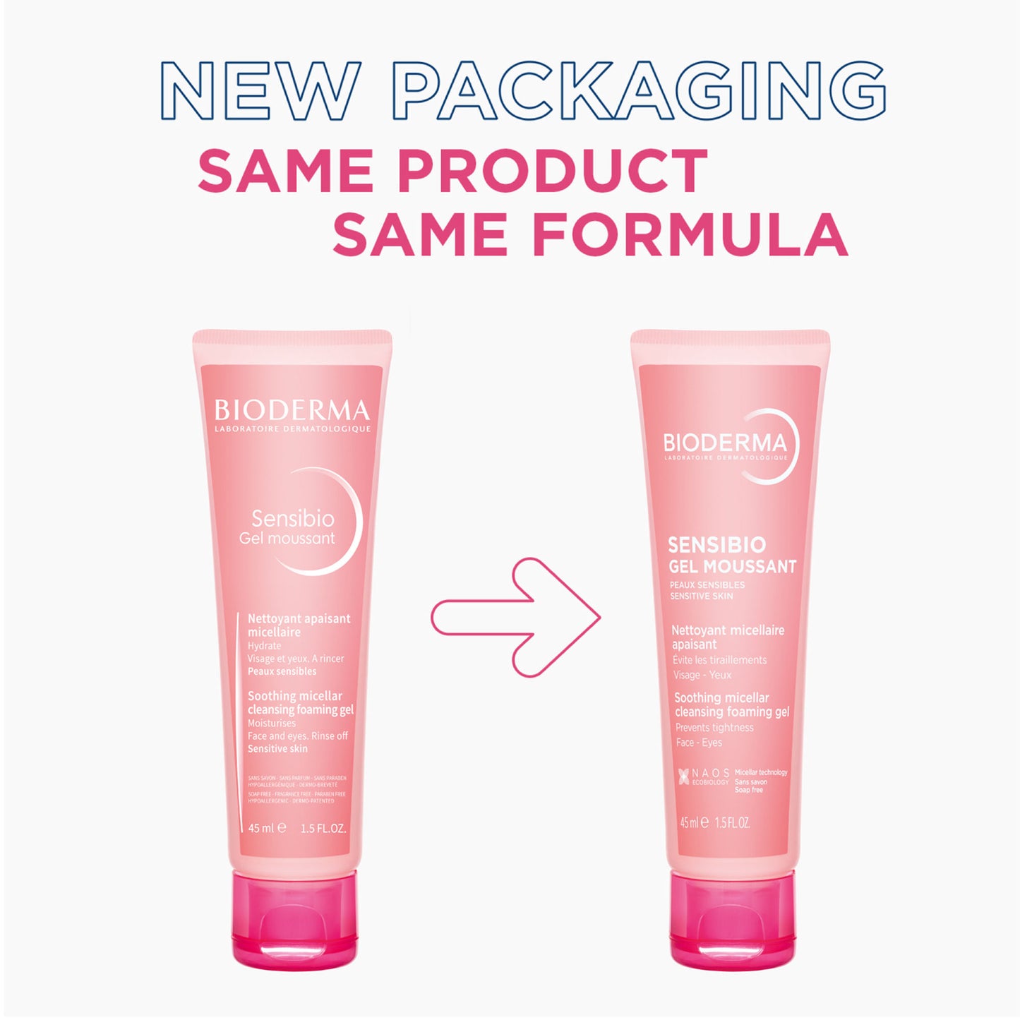 Bioderma Sensibio Gel Moussant SLS Free Cleanser With Vitamin E-24h Hydration-Micellar Gel