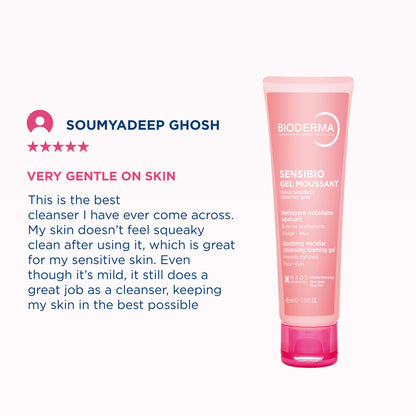 Bioderma Sensibio Gel Moussant SLS Free Cleanser With Vitamin E-24h Hydration-Micellar Gel
