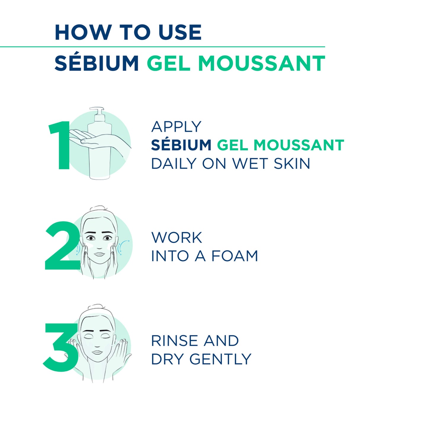 Bioderma Cleanser - Sebium Gel Moussant - Acne Defence Cleanser For Oily Acne Prone Skin