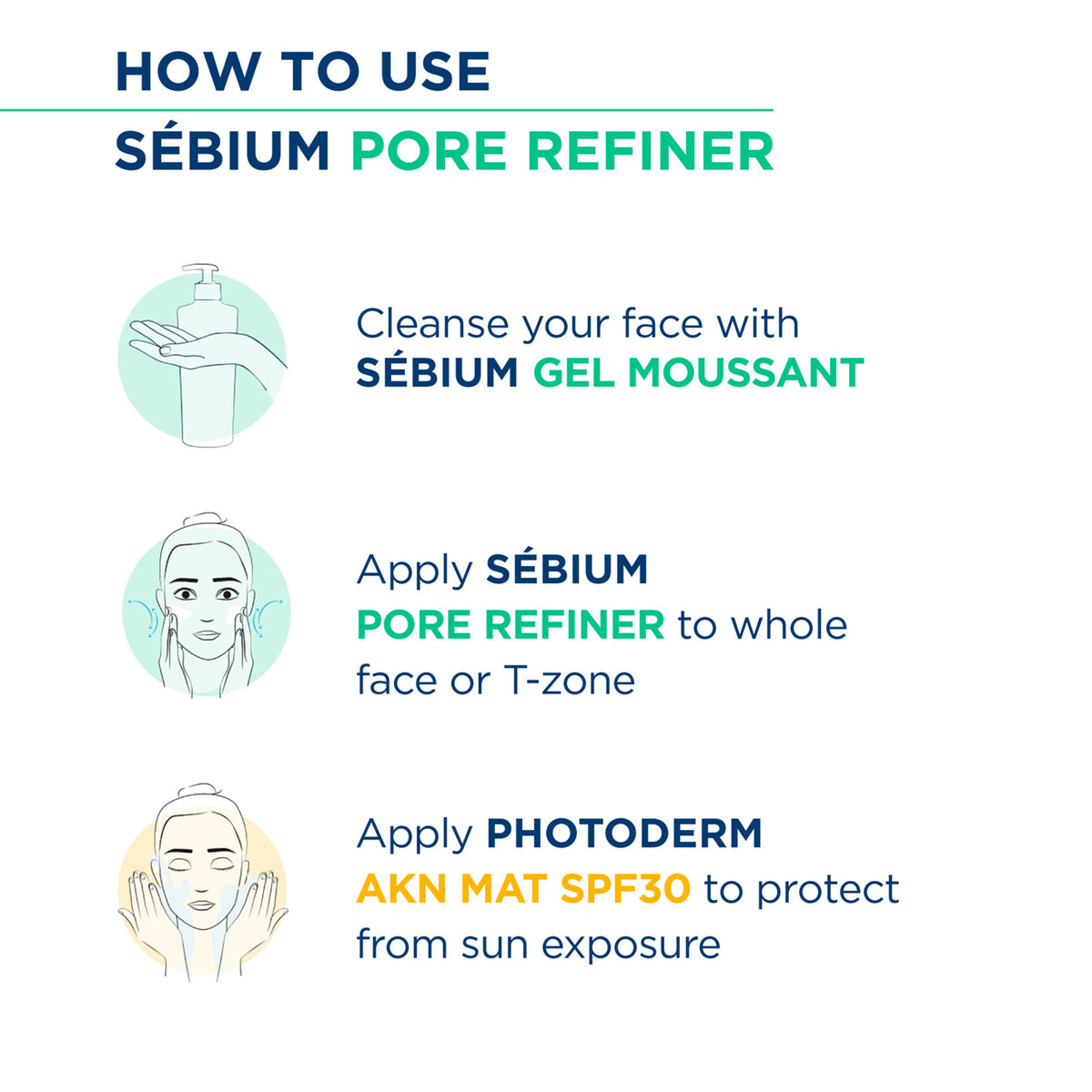Bioderma Pore Corrector Sebium with Salicylic Acid for combination to oily skin, showing the product bottle and application on skin