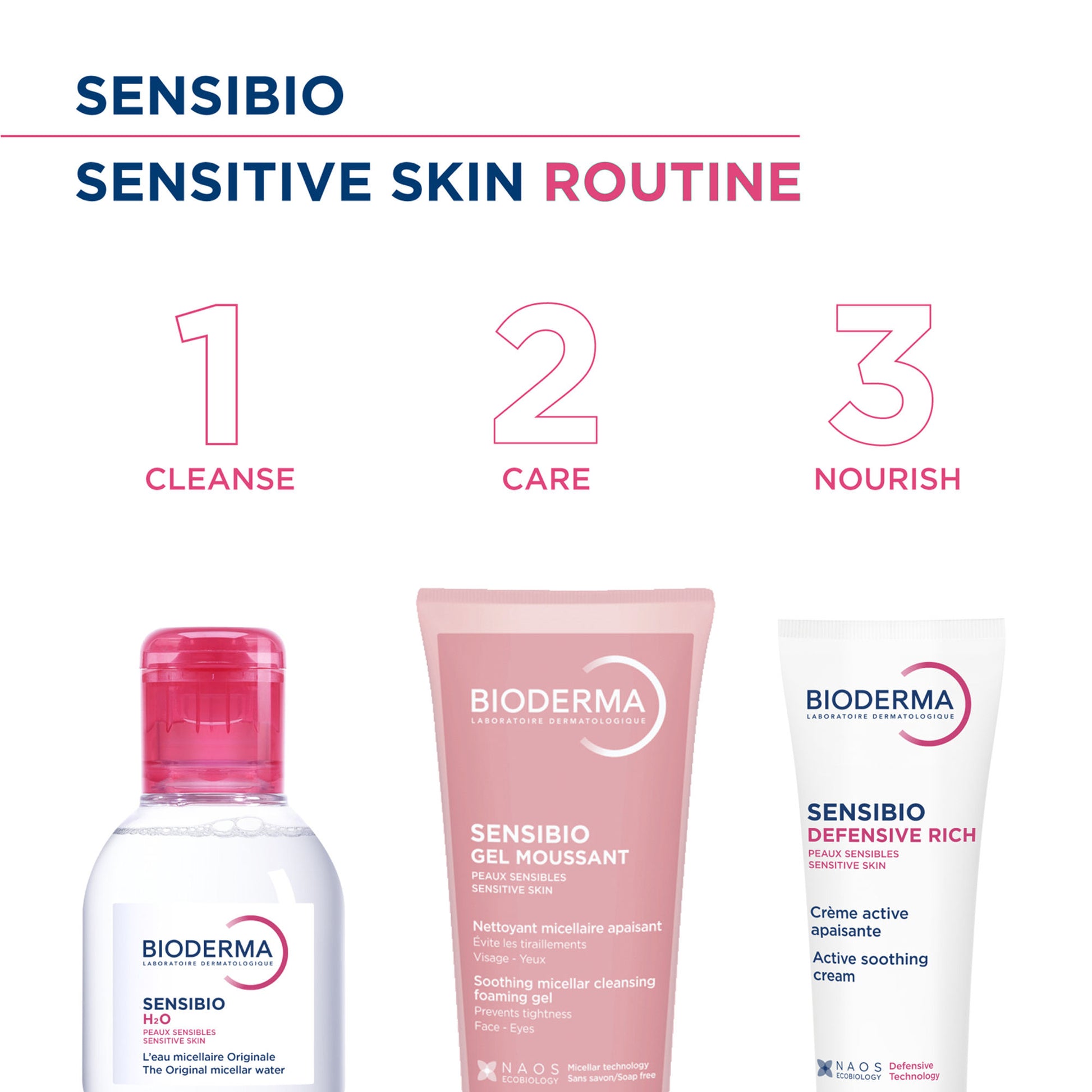 Bioderma Dermatological Micellar Water Sensibio H2O - Gently Removes Makeup Prevents Clogged Pores