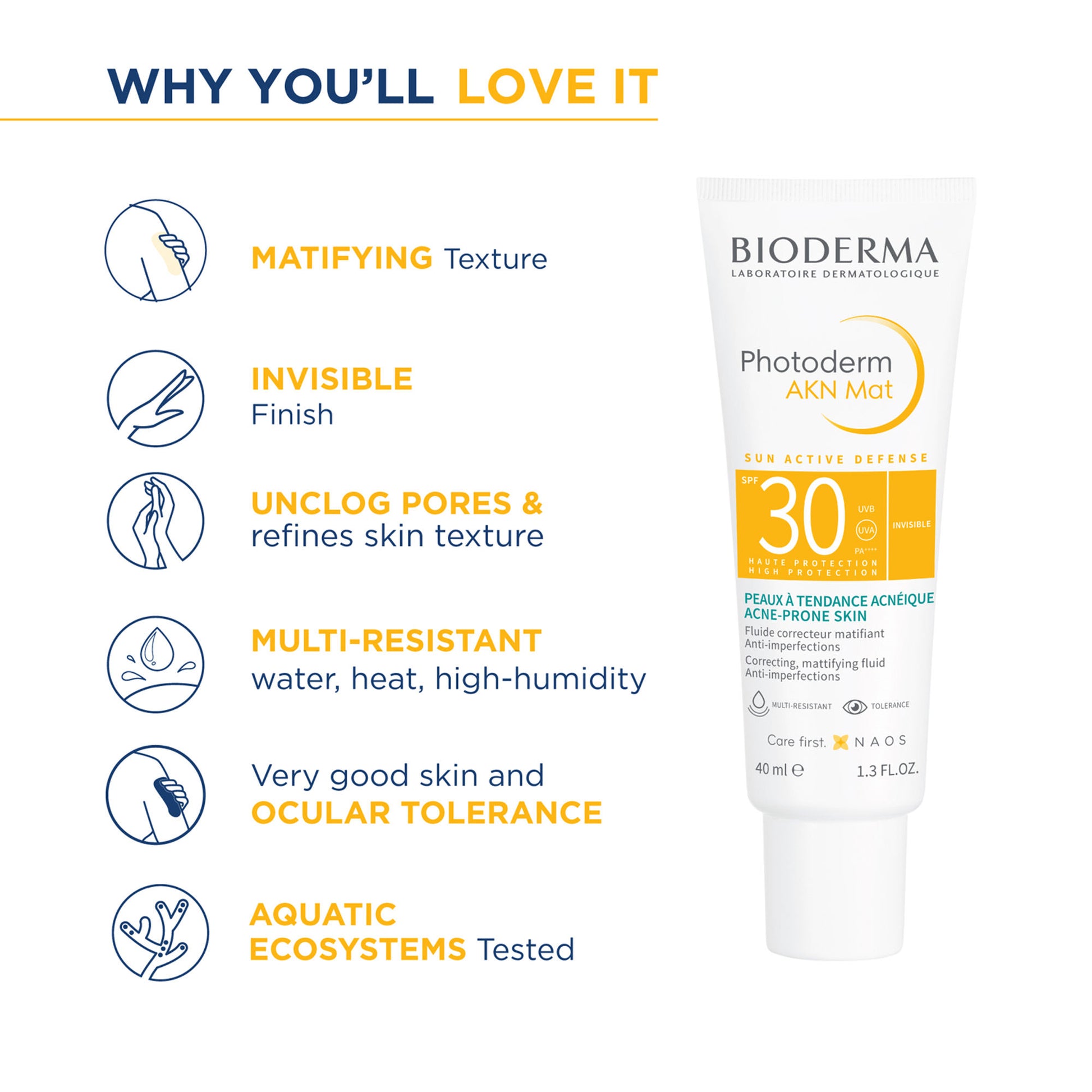 Bioderma Photoderm AKN Mat SPF 30 PA+++ Sunscreen for Oily & Acne-Prone Skin | In Vivo Tested