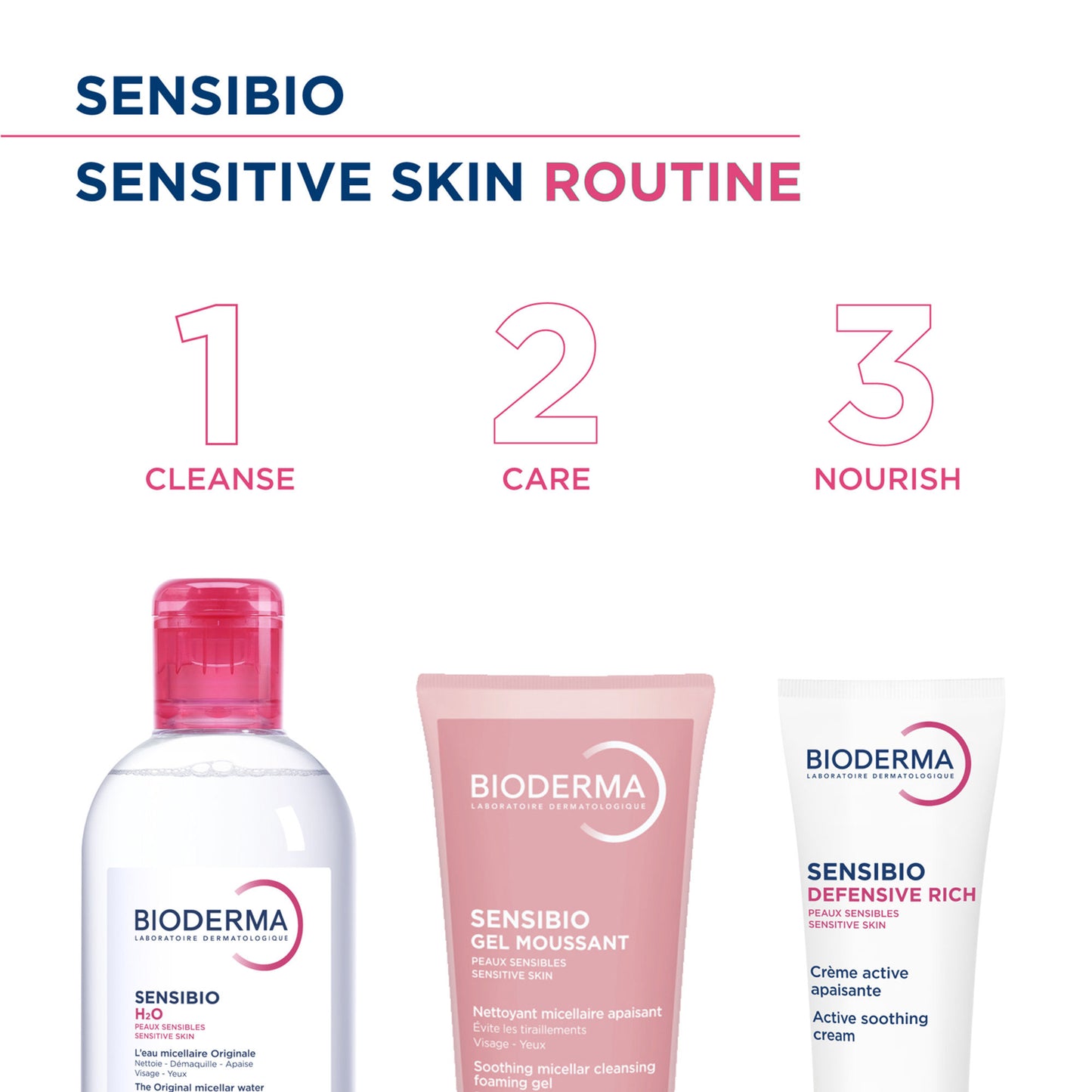 Bioderma Dermatological Micellar Water Sensibio H2O - Gently Removes Makeup Prevents Clogged Pores
