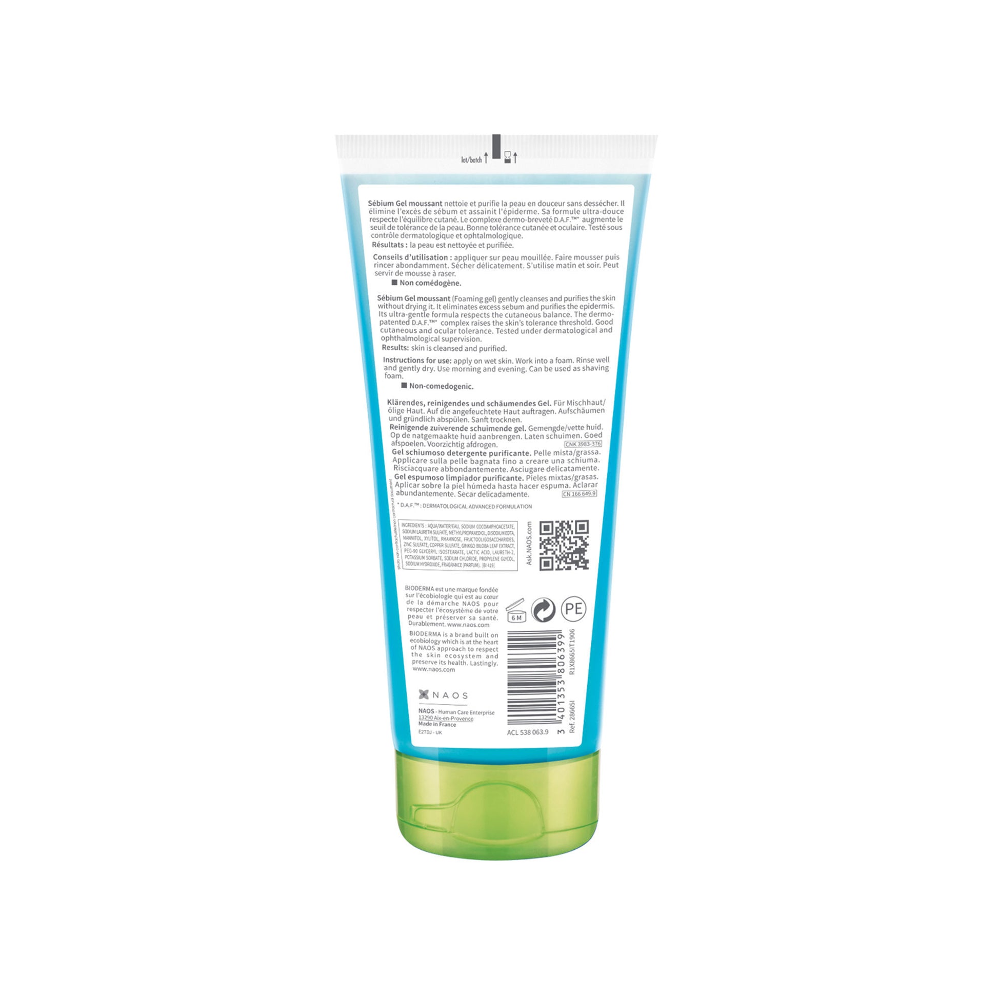 Bioderma Cleanser - Sebium Gel Moussant - Acne Defence Cleanser For Oily Acne Prone Skin