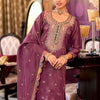 Dhiyona IE Floral Embroidered Sequinned Straight Kurta With Palazzos & Dupatta