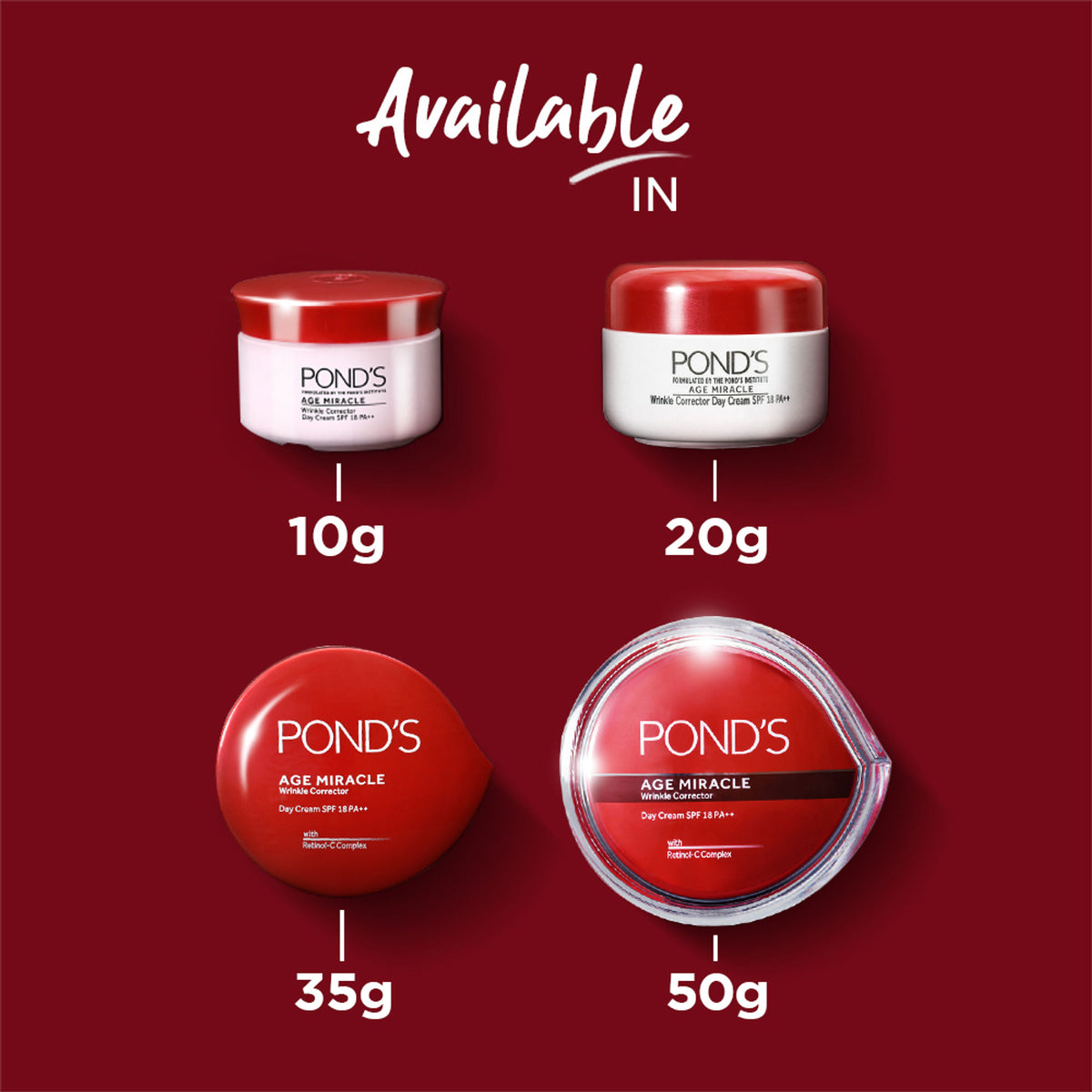 Ponds Youthful Miracle Hexyl Retinol Complex, Renew & Repair Day Cream, SPF 15 PA++