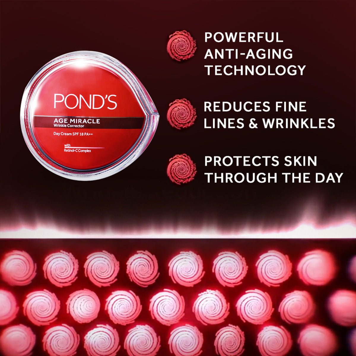 Ponds Youthful Miracle Hexyl Retinol Complex, Renew & Repair Day Cream, SPF 15 PA++