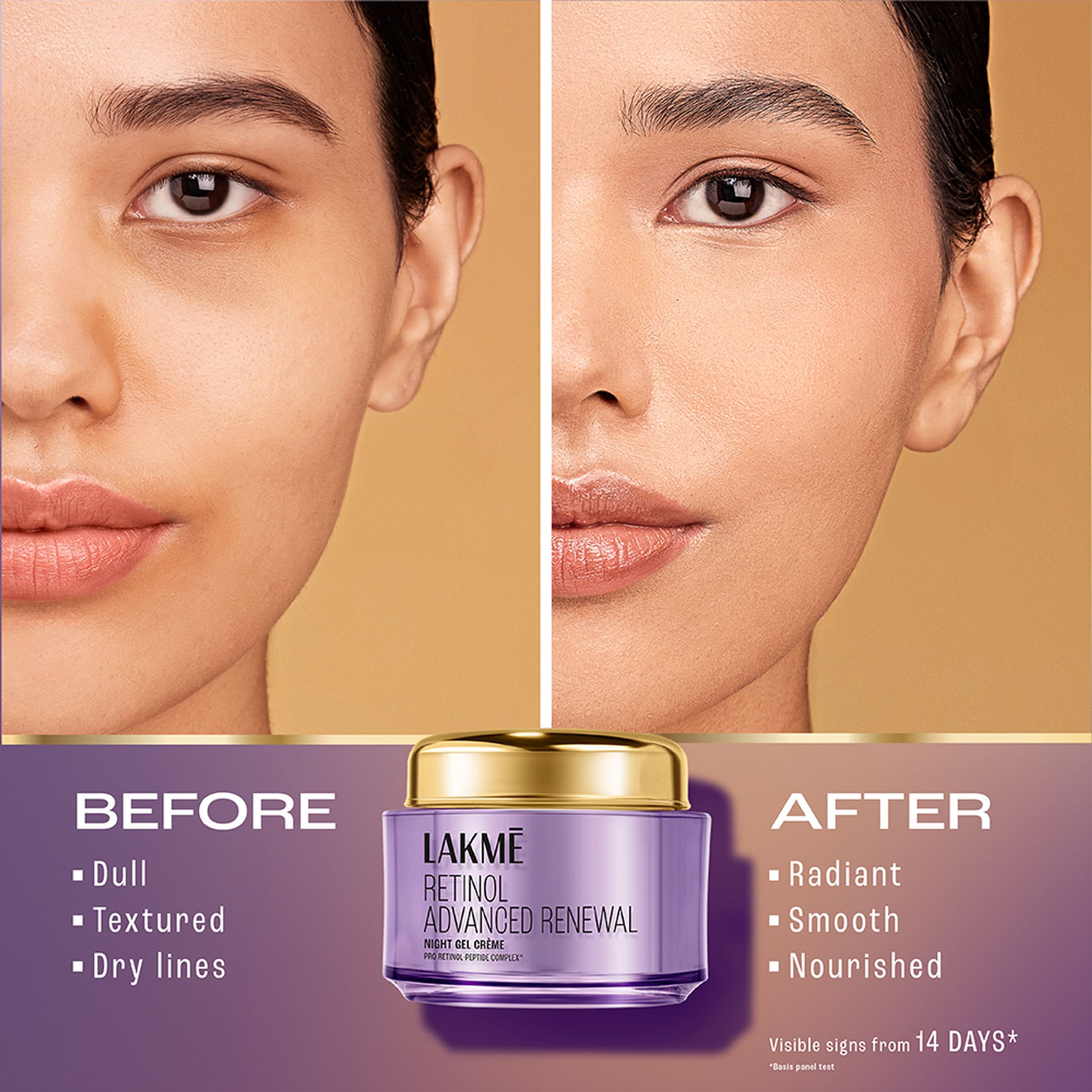 Lakme Retinol Advanced Renewal Night Gel Creme Pro-Retinol Peptide Complex