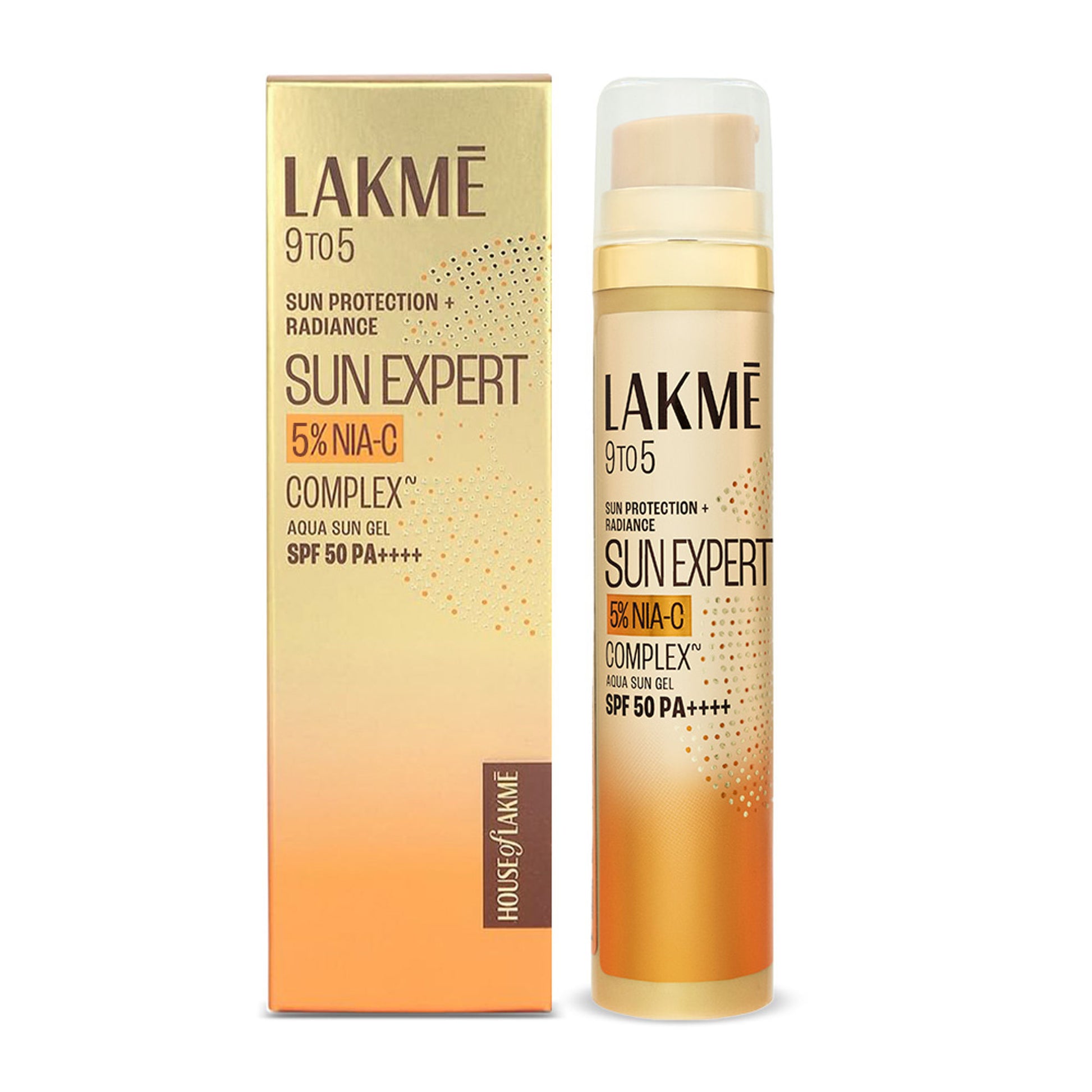 Lakme 5% Niacinamide & VIT C Water-light Sunscreen Gel SPF 50 Pa++++For Oily Skin, 2X Glow