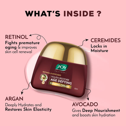 Joy Retinol Night Cream with Ceramides & Avocado Anti Aging Face Cream for Women