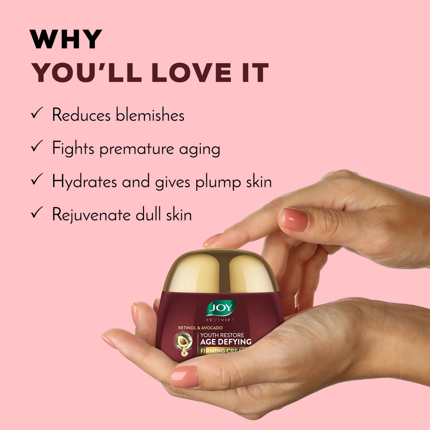 Joy Retinol Night Cream with Ceramides & Avocado Anti Aging Face Cream for Women