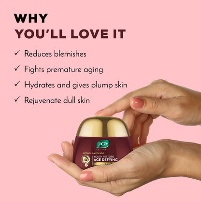 Joy Retinol Night Cream with Ceramides & Avocado Anti Aging Face Cream for Women