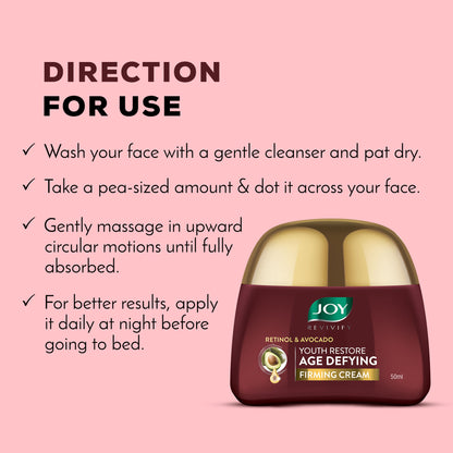 Joy Retinol Night Cream with Ceramides & Avocado Anti Aging Face Cream for Women